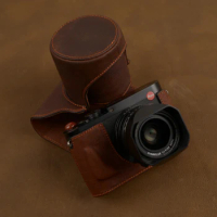 For Leica Q2 Open Battery Design Handmade Genuine Leather Camera Case Waterproof Bag Skin