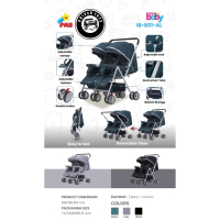 STROLLER ANAK KEMBAR PMB TWIN IORA BABY IB-801AL RH