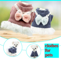 Dog Clothes Teddy Than Bear Bomei Bow Skirt Thick Small Dog Koki Dog Harness High Quality Fast Shipping