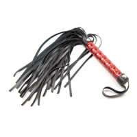 40cm Candiway Long Tails Whip Premium Leather Handle Braided Riding Adults Queen BDSM Bondage Roleplay Game Sex Toys For Couple