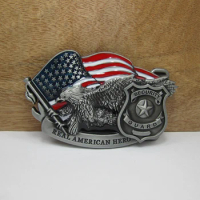 BuckleClub retro zinc alloy Security guard US flag eagle belt buckle jeans gift belt buckle FP-02960 pewter FINISH drop shipping