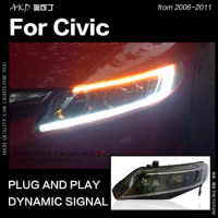 Car Front Headlights for Honda Civic Headlights 2006-2011 Civic FD2 LED Headlight DRL Hid Bi Xenon Signal Auto Accessories 2PCS