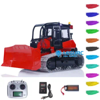 1/14 RC Hydraulic Bulldozer LESU Aoue 850K W/ Light Sound System Painted Assembled Metal Tracks Dozer Model As Christmas Gift