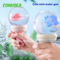 Water Gun Led Cute Mini Guns Children's Cartoon Spray Pistols Machine Baby Bath Toys for Kids Outdoor Swimming Pool Party Toy