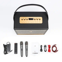 120W Portable karaoke Home HiFi speaker Bluetooth guitar amplifier Rechargeable Wireless Mic Karaoke Speaker