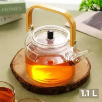 CHAPIN Teko Teh Kaca Tahan Panas - Ideal untuk Teh Chinese, Herbal, dan Lainnya, Tahan Panas Api IH 