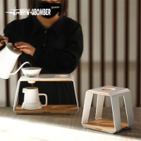 Coffee Filter Holder Wood Base Hand Make Filter Stand Pour-Over Coffee Dripper Stand Holder Rack Cafe Barista Accessory