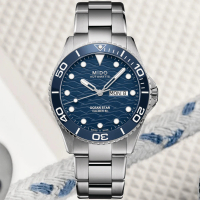 【MIDO 美度】廣告款 OCEAN STAR 海洋之星 陶瓷錶圈 潛水機械腕錶 母親節 禮物(M0424301104100)