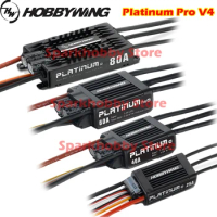 Original Hobbywing Platinum Pro 25A 40A 60A 80A 120A V4 ESC Brushless Electronic Speed Controller Used for 450-480 Heli Class RC