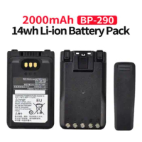 NEW 7.2v 2000mAh Li-ion Battery Pack BP-290 for Radio Walkie Talkie ICOM IC-F52D IC-F62D IC-M85 Two 