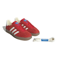 【adidas 愛迪達】休閒鞋 Adidas Originals Gazelle Indoor Red 紅白 浮雕 復古 運動鞋 男鞋 IF1808