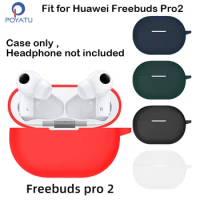 POYATU Freebuds Pro 2 Silicone Case For Huawei FreeBuds Pro2 Full Protective Skin Accessories Cases Washable Dust-proof Cover