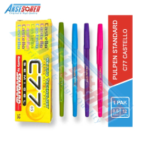 Aksesoren Pulpen Standard C77 Castello [1 Pack/12 Pcs] / Ballpoint Pena 1 Pak / Alat Tulis Sekolah /