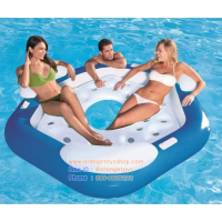 แพยางเป่าลม แบบสามที่นั่ง สำหรับ 3 ท่าน Inflatable Island 3-Person Bestway 43111 + ที่สูบลมไฟฟ้า