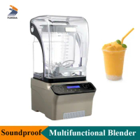 Commercial 2200W High Power Blender Ice Crusher Juice Industrial Silent Juicer Blender Machine With Cover Stainless Steel Blade