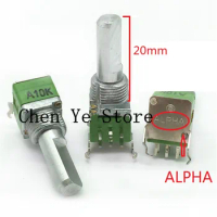 Free shipping5PCS A10k Type 09 A10KX2 Imported Taiwan Alpha Dual 6-Foot Mixer Audio Vertical Potentiometer Handle Length 20mm