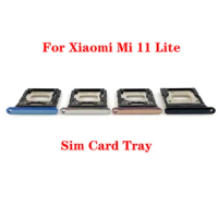 For Xiaomi Mi 11 Lite Sim Card Tray Adapter Reader Socket Slot Holder Replacement Parts
