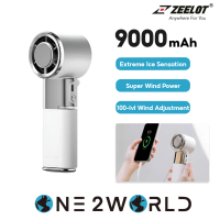 ZEELOT MF119 Handheld Fan 9000mAh Air Conditioner Cooling 9m/s Wind Foldable Type-C Power Bank Quiet