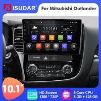 ISUDAR T72 QLED Android 10 Autoradio For Mitsubishi Outlander 3 2012-2018 GPS Car Multimedia Octa Core RAM 6GB ROM 4G FM no 2din