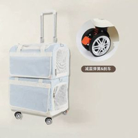 全城熱賣 - 寵物拉杆箱雙層巴士行李箱貓包2025新款外出便攜兩只貓咪狗狗背包（平行進口）