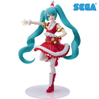 Sega Luminasta Hatsune Miku Christmas 2023 Hatsune Miku Anime Action Figure Collectible Doll Gift for Fans