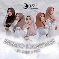 Paket Hemat Bergo Instan Pad Hamidah Jersey SizeM(3pcs 30rb)Jilbab Muslim Wanita Kerudung Syari Dewa