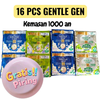 (Gratis PIRING) Gentle Gen Deterjen Cair 16 SASET Kemasan Jumbo 1000 an Gratis Piring Ideal untuk Me