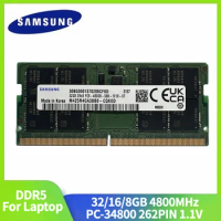 2/1PCS Samsung Laptop Memoria DDR5 32GB 16GB 8GB Ram 4800MHz PC5-34800 1.1V 262 Pin for Notebook Computer RAM