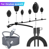 AMVR Charging Cable Management for Oculus Quest 2 Headset Silent Pulley Improve Gaming Experience for Oculus Quest 2 Accessories