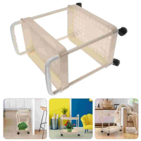 Plastic Movable with Handle Multi-Tier Rolling Storage Shopping Storage Shopping Cartss Trolley Rolling Storage Shopping