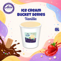 AICE Vanilla Bucket 8 Liter Ice Cream Es Krim Ember 8L Eskrim