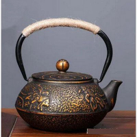 煮茶壺生鐵壺無塗層茶具(規格:金魚) 