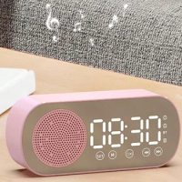 Subwoofer Clock, Mini AI Smart Alarm Clock Speaker bluetooth speaker Wireless Bluetooth Speaker, Multi-functional Loud
