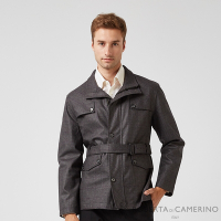 【ROBERTA諾貝達】 義大利原裝進口 時髦大方 羊毛單層式夾克 深灰