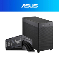 【ASUS 華碩】機殼+650W★AP201 ASUS PRIME電腦機殼(黑)+TUF GAMING 650W 電源供應器