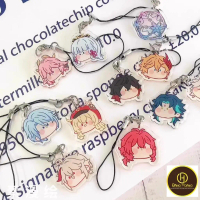 Dây treo điện thoại GENSHIN IMPACT FACE CHIBI game mica acrylic dây móc khóa ayato childe raiden yae