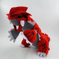 30cm Pokemon Groudon Cartoon Anime Red Elf Toys Soft Kawaii Dinosaur Animal Doll Birthday Gift For Kids Room Sofa Decoration