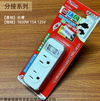 台灣製 保護傘 PU-1122A 1開關 2插座 3P 分接器 轉接頭 延長線 小壁插 2孔轉3孔
