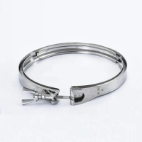 Stainless steel V band clamp double heavy pipe clamp