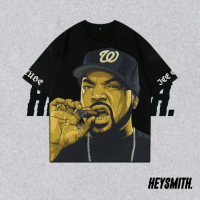 T-SHIRT ICE CUBE OVERSIZE ORIGINAL Katun Crew Neck Hitam Combat Sablon