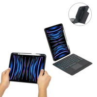Bluetooth Keyboard for 10th iPad Air 5 Air 4 Leather Case with Pen Slot for iPad Pro 11 Keyboard Cover 2022 4th 3rd 2nd 1st Gen