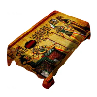 Ancient Egyptian Scrolls With Pharaonic Hieroglyphics Roses Tablecloth By Ho Me Lili For Tabletop Decor