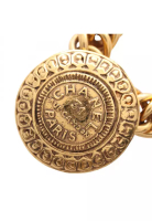 Chanel Pre-Loved Chanel 31 RUE CAMBON necklace, circle charm, GP gold, vintage