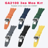 Butterfly buckle GA2100 3rd Modified Accessories Strap GA2100 Gen3 Rubber Strap Adapter for Casio G-SHOCK GA2100 Stainless steel