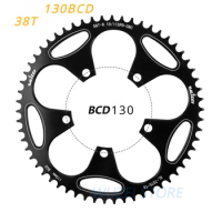 130 BCD Chainring 38T Aluminum Narrow Wide Star Road Bike Crown 5 Bolts Front Star for Folding Bicycle Sprocket Accessories