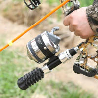 Bowfishing Reel and 33" Fishing Arrow Set Outdoor Hunting Fishing Equipment Winding Capacity 20LB/105YDS Bow Fish Shooting Reel