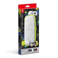 【Nintendo 任天堂】NS Switch OLED 斯普拉遁3 漆彈大作戰 主機收納包 便攜包 附保護貼(台灣公司貨)