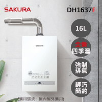 【SAKURA櫻花】16L四季溫智能恆溫熱水器DH1637F(NG1/FE式 原廠安裝-官方)