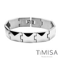 【TiMISA】龐克鉚釘 純鈦鍺手鍊