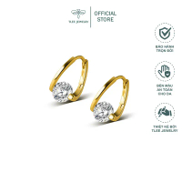 Khuyên tai bạc nữ TLEE Swings đính đá lấp lánh TLEE JEWELRY B0108